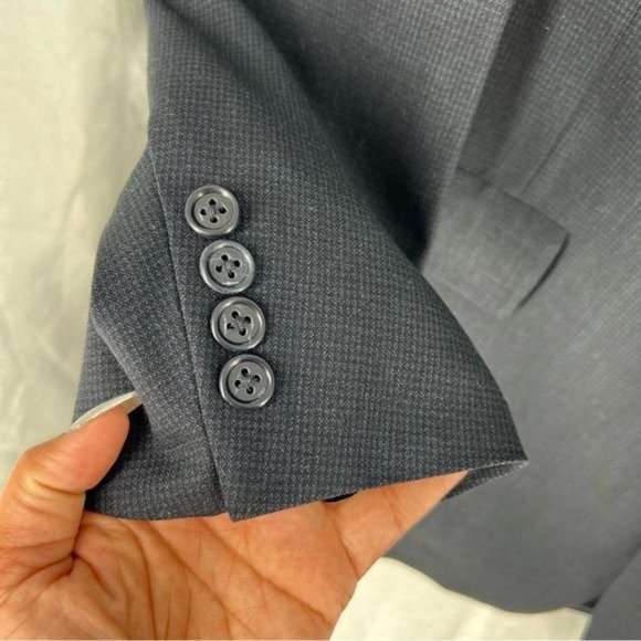 Hart Schaffner & Marx Navy Wool 2 Button Blazer - Picture 10 of 13